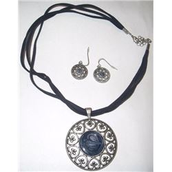 Earring and necklace set beautiful heart designs