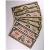 Image 1 : 7 1953 $2 RED SEALS (1 TORN AND TAPED) AND 2 10 PESO CUBA NOTES