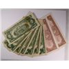 Image 2 : 7 1953 $2 RED SEALS (1 TORN AND TAPED) AND 2 10 PESO CUBA NOTES