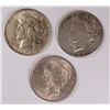 Image 1 : 1923 P D & S PEACE SILVER DOLLARS, AVG CIRC