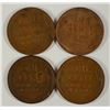 Image 2 : (4) 1909 VDB LINCOLN CENTS