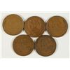 Image 2 : (5) LINCOLN CENTS (1909 VDB, 1909, 1914-S, 1915-D, 1915-S)