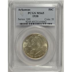 1938 ARKANSAS COMMEN HALF DOLLAR PCGS MS-65