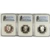 Image 1 : (3) 1998 SILVER PROOF KENNEDY HALF DOLLARS NGC PF-70 !!! UC (50TH ANNIVERSARY HO