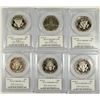 Image 2 : (6) SLABBED PROOF KENNEDY HALF DOLLARS PCGS PR-69 DCAM (1973, 1974, 1976, 1977,