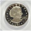 Image 2 : 1981-S (TYPE 2) PROOF SUSAN B ANTHONY DOLLAR PCGS PR-69 DCAM