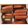Image 1 : Box of Unc & BU Rolls of Lincoln Cents 1959-1960's. 50 Rolls. Various Dates.