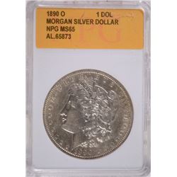 1890-O MORGAN DOLLAR NPG MS-65