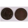Image 1 : 1797 LARGE CENT AG SCRATCHED & 1845 FINE CLEANED