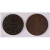 Image 2 : 1797 LARGE CENT AG SCRATCHED & 1845 FINE CLEANED
