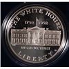 Image 1 : 1992 WHITE HOUSE PROOF SILVER DOLLAR IN ORIGINAL PACKAGING