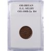Image 1 : CIVIL WAR TOKEN OHIO, BRYAN  OH 100 B-2a R-4 XF