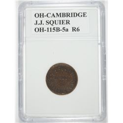 CIVIL WAR TOKEN OHIO, CAMBRIDGE  OH 115 B-5a R-6 XF