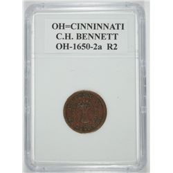 CIVIL WAR TOKEN OHIO, CINCINNATI  OH 1650 2a R2 VF
