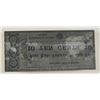 Image 1 : RARE TEXAS CONFEDERATE PRINTING BLOCK THAT PRODUCED A 1862  10-CENT  NOTE