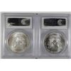 Image 2 : 2002 & 2003 AMERICAN SILVER EAGLES, PCGS MS-69
