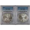 Image 1 : 2003 & 2004 AMERICAN SILVER EAGLES, PCGS MS-69