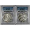 Image 1 : 2005 & 2006 AMERICAN SILVER EAGLES, PCGS MS-69