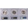 Image 2 : ( 3 ) 1940-S WASHINGTON QUARTERS, PCGS MS-65