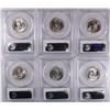 Image 2 : ( 6 ) 1954 WASHINGTON QUARTERS, PCGS MS-64