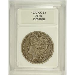 1879-CC MORGAN SILVER DOLLAR, CCGS XF-40  KEY COIN!