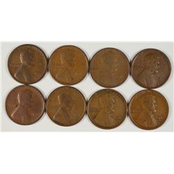 (8) 1911-D LINCOLN CENTS