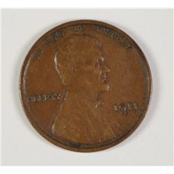 1911-S LINCOLN CENT XF