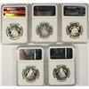 Image 2 : (5) 1997 SILVER PROOF KENNEDY HALF DOLLARS NGC PF-70 !!! UC (50TH ANNIVERSARY
