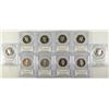 Image 2 : (10) SLABBED PROOF KENNEDY HALF DOLLARS PCGS PR-69 DCAM (1990, 1991, 1992, 1993,