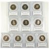 Image 2 : (10) SLABBED PROOF KENNEDY HALF DOLLARS PCGS PR-69 DCAM (2000, 2001, 2002, 2003,