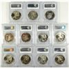 Image 2 : SET OF SLABBED PROOF IKE DOLLARS (1971 SILVER, 1972 SILVER, 1973, 1973 SILVER,