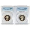 Image 1 : (2) 1999 PROOF SUSAN B ANTHONY DOLLARS PCGS PR-69'S DCAM