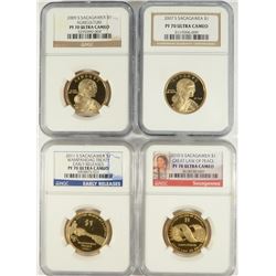 (4) PROOF SACAGEWEA DOLLARS NGC PF-70'S UC !!!! (2007, 2009, 2010, 2011)