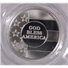 Image 1 : "GOD BLESS AMERICA" ONE OUNCE .999 SILVER ROUND SEALED IN ORIG PLASTIC