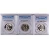 Image 1 : ( 3 ) 1957-D FRANKLIN HALF DOLLARS, PCGS MS-63 FBL