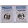Image 1 : ( 2 ) 1959-D FRANKLIN HALF DOLLARS, PCGS MS-64 FBL