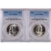 Image 1 : ( 2 ) 1960 FRANKLIN HALF DOLLARS, PCGS MS-64