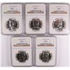 Image 1 : ( 5 ) 1967 SMS KENNEDY HALF DOLLARS, NGC  MS-66