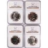 Image 1 : LOT OF ( 4 ) 1989-D KENNEDY HALF DOLLARS, NGC MS-66