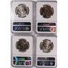 Image 2 : LOT OF ( 4 ) 1989-D KENNEDY HALF DOLLARS, NGC MS-66
