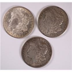 1921 P,D&S MORGAN SILVER DOLLARS, NICE CIRCS