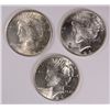 Image 1 : 1922, 1923 & 1924 BU PEACE SILVER DOLLARS