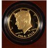 Image 1 : 2014 GOLD 50th ANNIVERSARY KENNEDY PROOF HALF DOLLAR COIN IN ORIGINAL BOX/COA