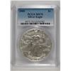 Image 1 : 2005 AMERICAN SILVER EAGLE, PCGS MS-70 RARE LISTS IN PCGS PRICE GUIDE AT $700.00