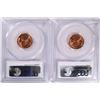 Image 2 : ( 2 ) 1955 LINCOLN CENTS, PCGS MS-66 RED