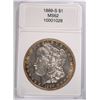 Image 1 : 1889-S MORGAN SILVER DOLLAR, CCGS MS-62  WHITE