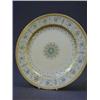 Image 1 : MINTONS FOR TIFFANY & CO NEW YORK, c.1895, a cabinet plate, relief gilded, turquoise and cream fo...