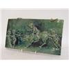 Image 1 : AN ART POTTERY WALL PLAQUE, late 19th Century, moulded design of Cherubs restraining a reluctant ...