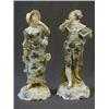 Image 1 : A PAIR OF HARD PASTE PORCELAIN FIGURES, late 19th Century, 'Beau' and 'Belle', height 30cm (2)  £...