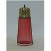 Image 1 : A RUBY GLASS SUGAR CASTOR, EPNS cover, height 15cm  £20-30...